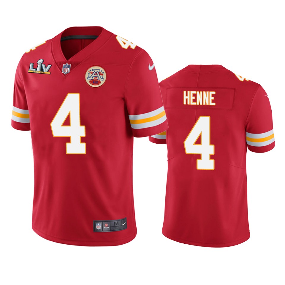 men's kansas city chiefs chad henne red super bowl lv vapor limited jersey