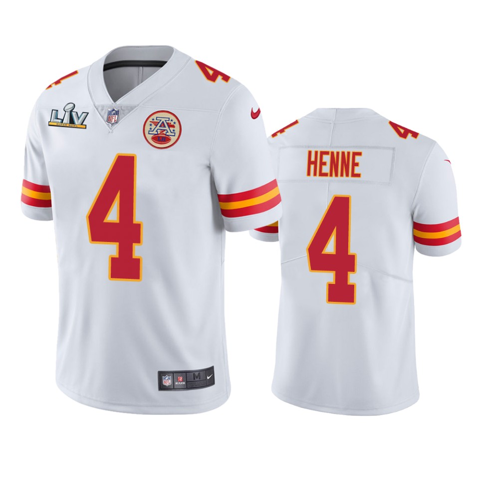 men's kansas city chiefs chad henne white super bowl lv vapor limited jersey