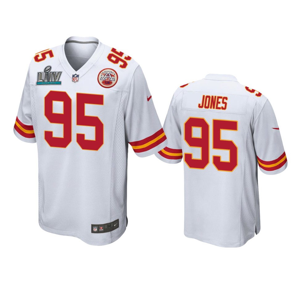 men's kansas city chiefs chris jones white super bowl liv game jersey