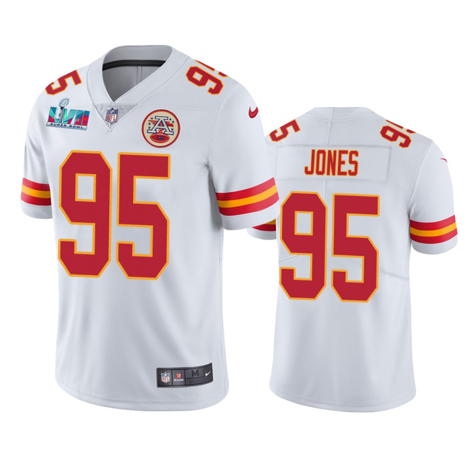 men's kansas city chiefs chris jones white super bowl lvii vapor limited jersey