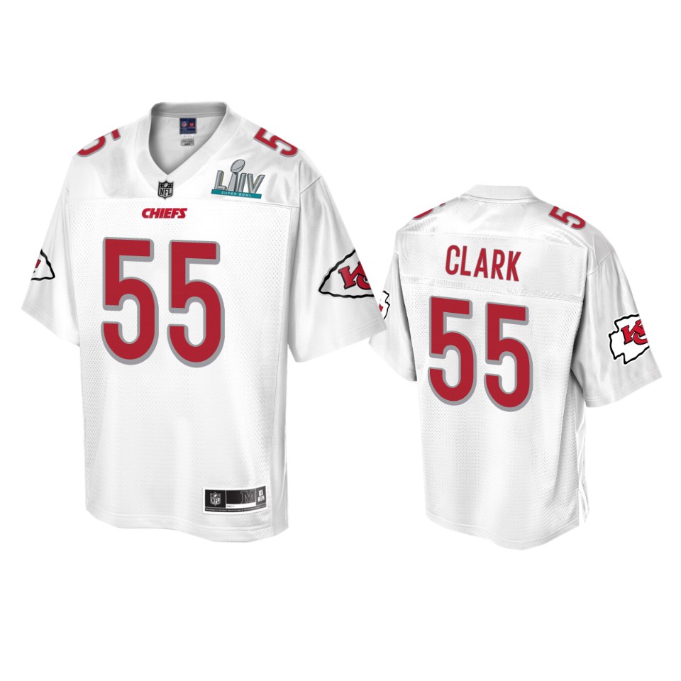 men's kansas city chiefs frank clark white super bowl liv champions jersey
