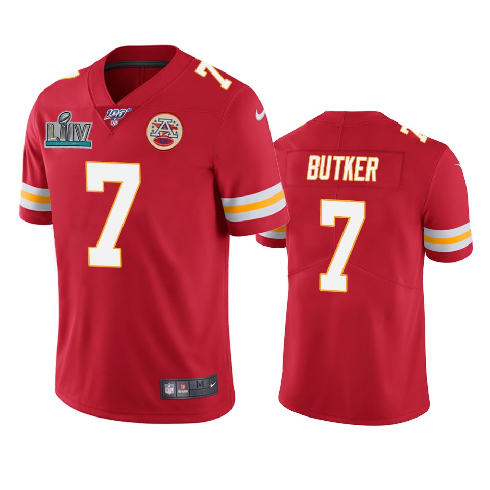 men's kansas city chiefs harrison butker red super bowl liv vapor limited jersey