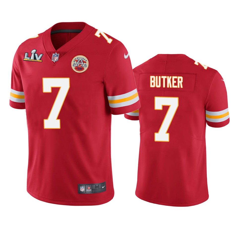 men's kansas city chiefs harrison butker red super bowl lv vapor limited jersey