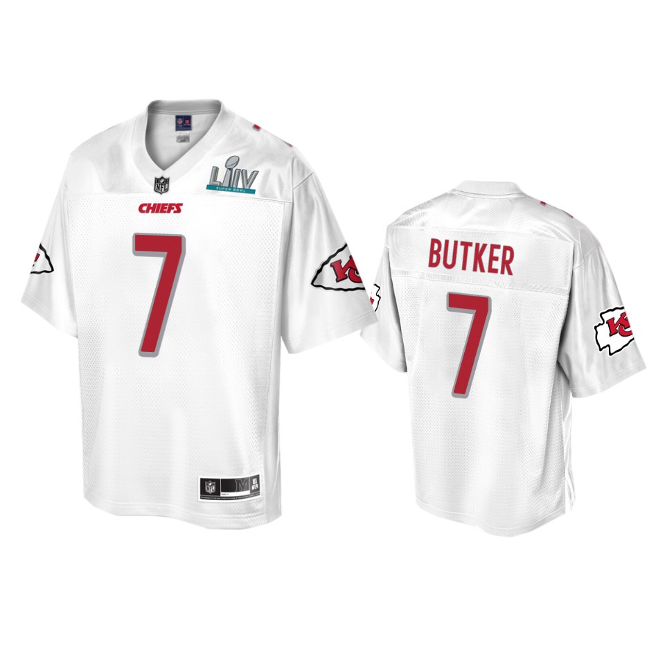men's kansas city chiefs harrison butker white super bowl liv champions jersey