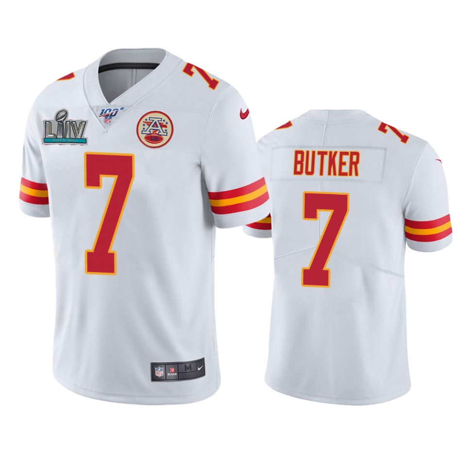 men's kansas city chiefs harrison butker white super bowl liv vapor limited jersey