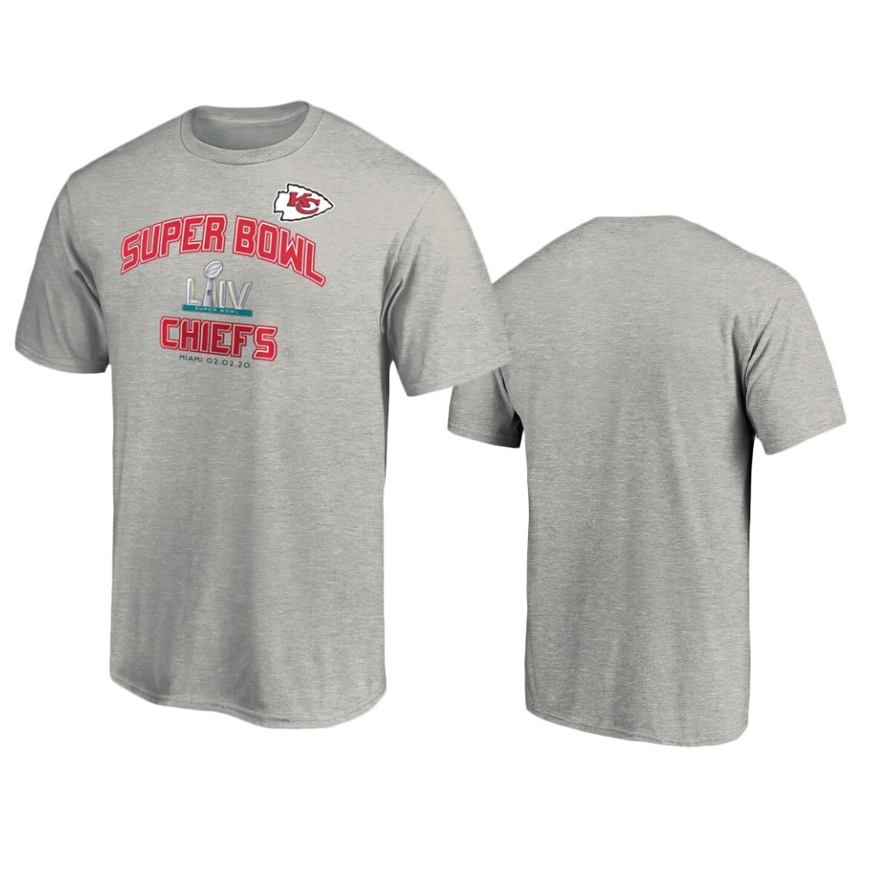 men's kansas city chiefs heather gray super bowl liv heart & soul t shirt