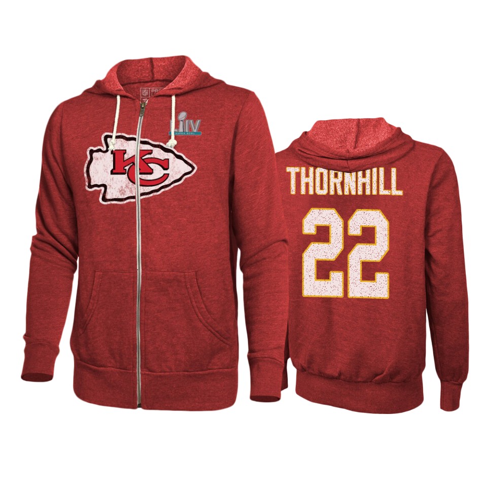 men's kansas city chiefs juan thornhill red super bowl liv full zip hoodie