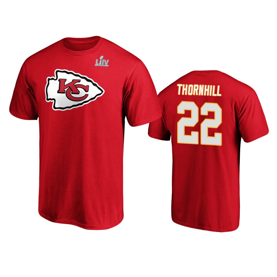 men's kansas city chiefs juan thornhill red super bowl liv halfback player t shirt