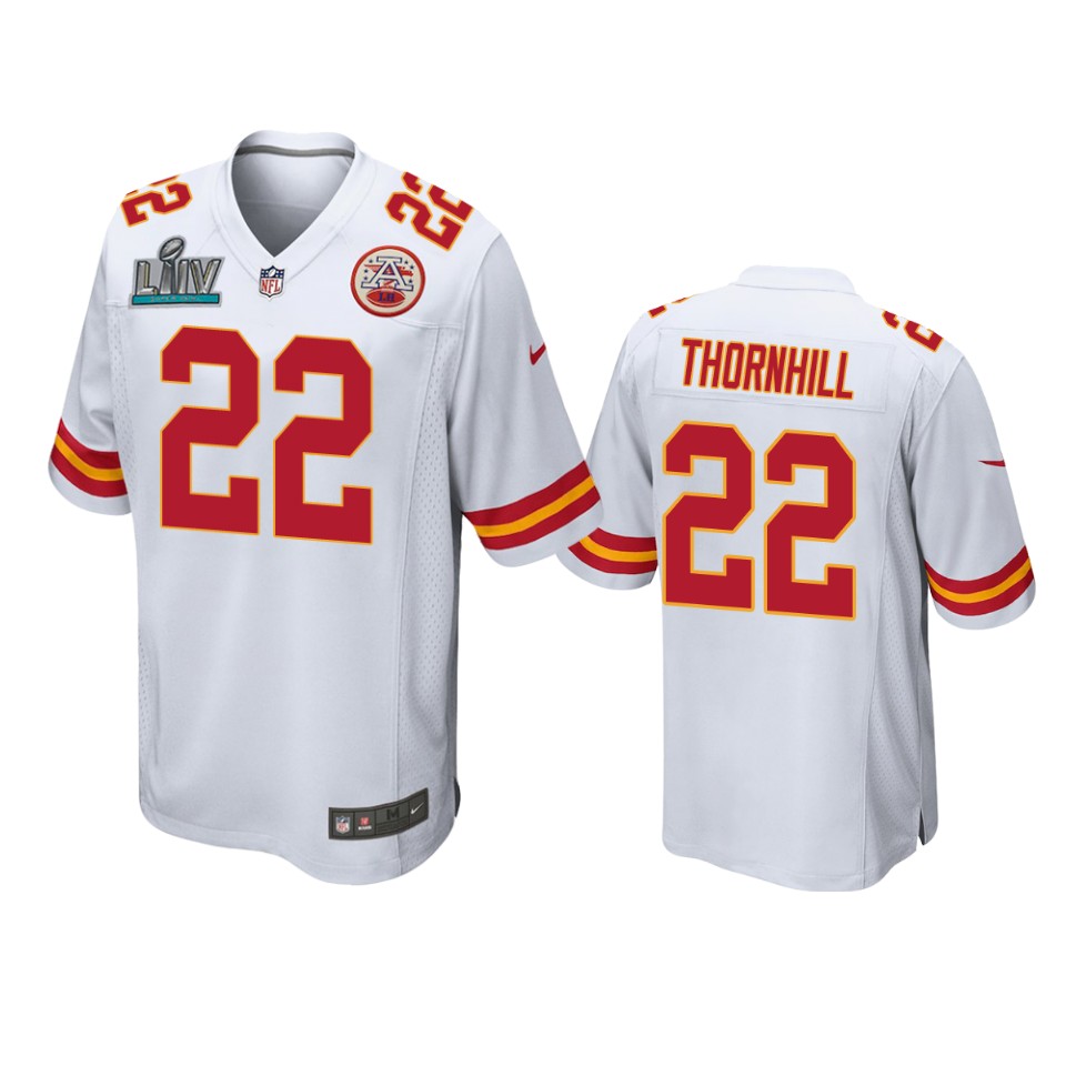 men's kansas city chiefs juan thornhill white super bowl liv game jersey