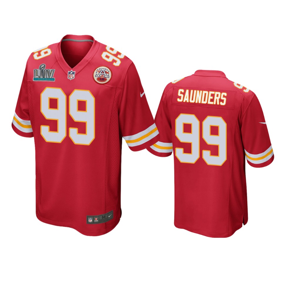 men's kansas city chiefs khalen saunders red super bowl liv game jersey