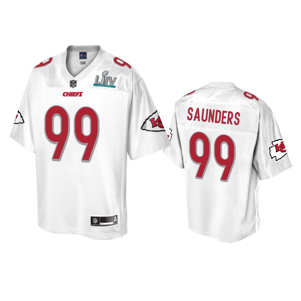 men's kansas city chiefs khalen saunders white super bowl liv champions jersey