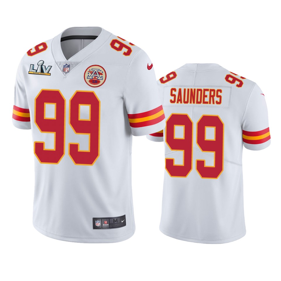 men's kansas city chiefs khalen saunders white super bowl lv vapor limited jersey