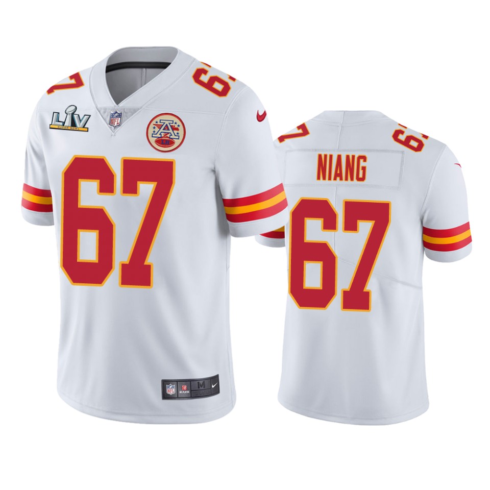 men's kansas city chiefs lucas niang white super bowl lv vapor limited jersey
