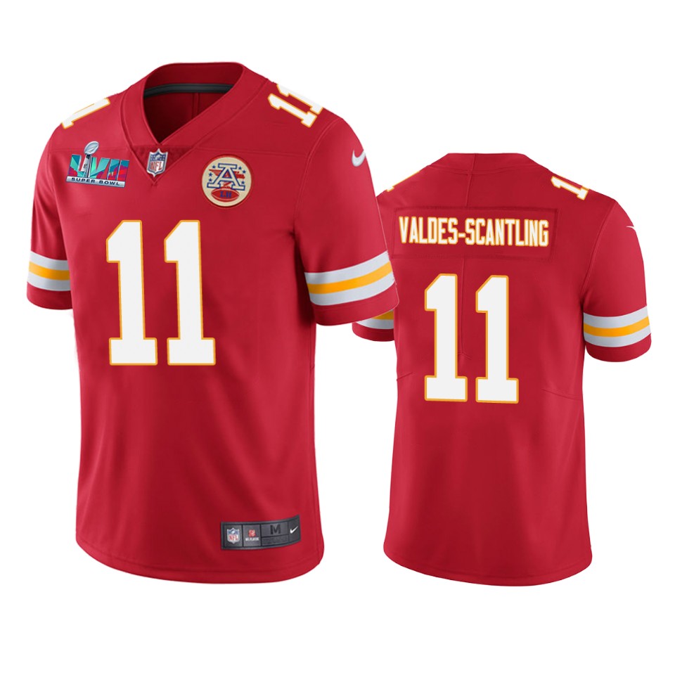 men's kansas city chiefs marquez valdes scantling red super bowl lvii vapor limited jersey