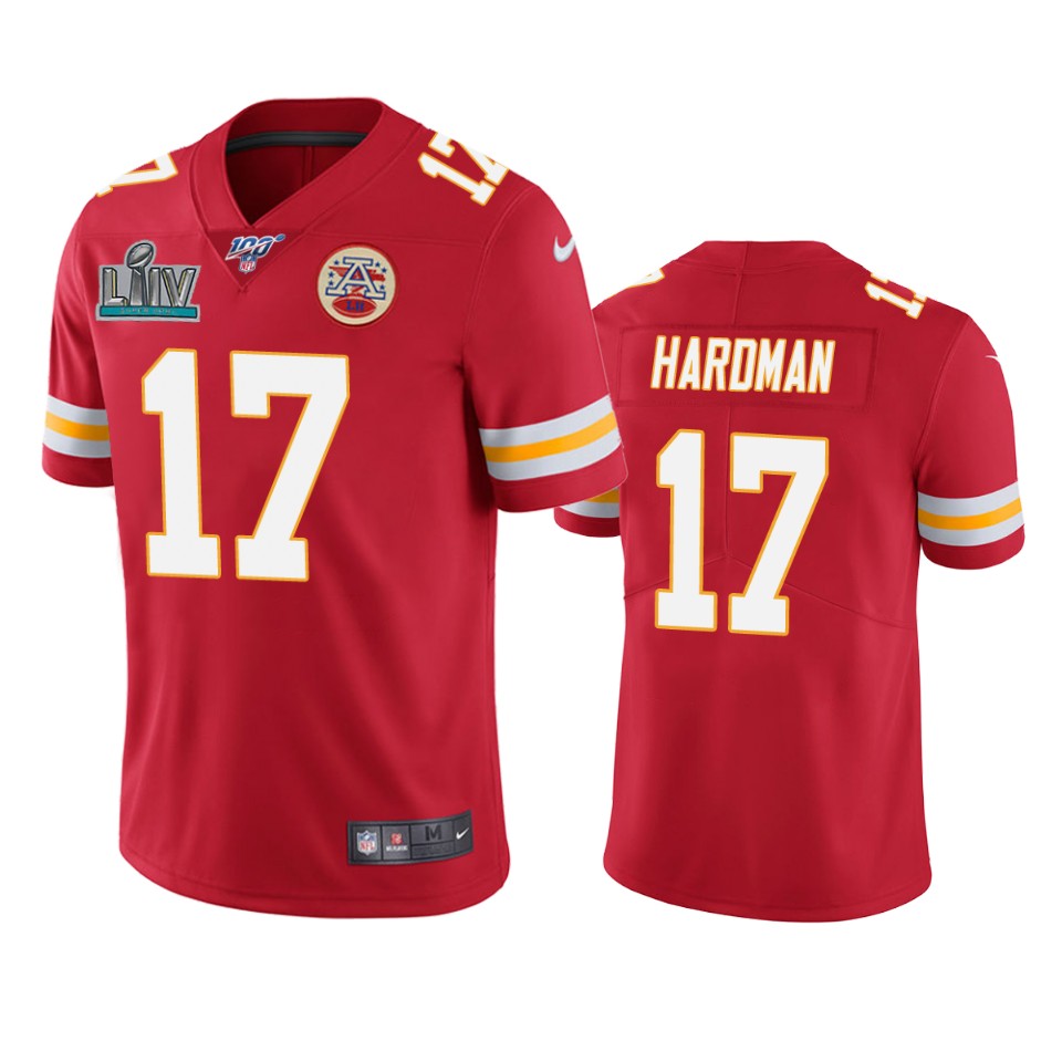 men's kansas city chiefs mecole hardman red super bowl liv vapor limited jersey