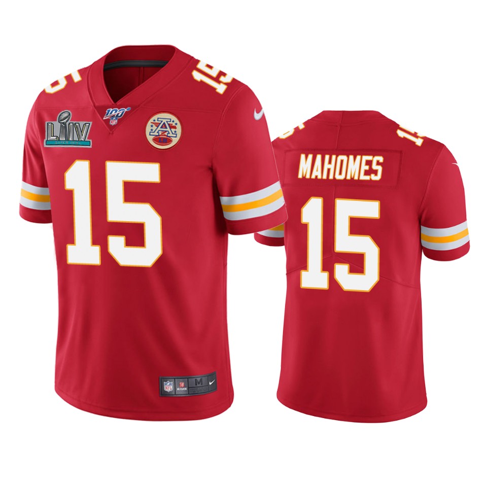 men's kansas city chiefs patrick mahomes red super bowl liv vapor limited jersey