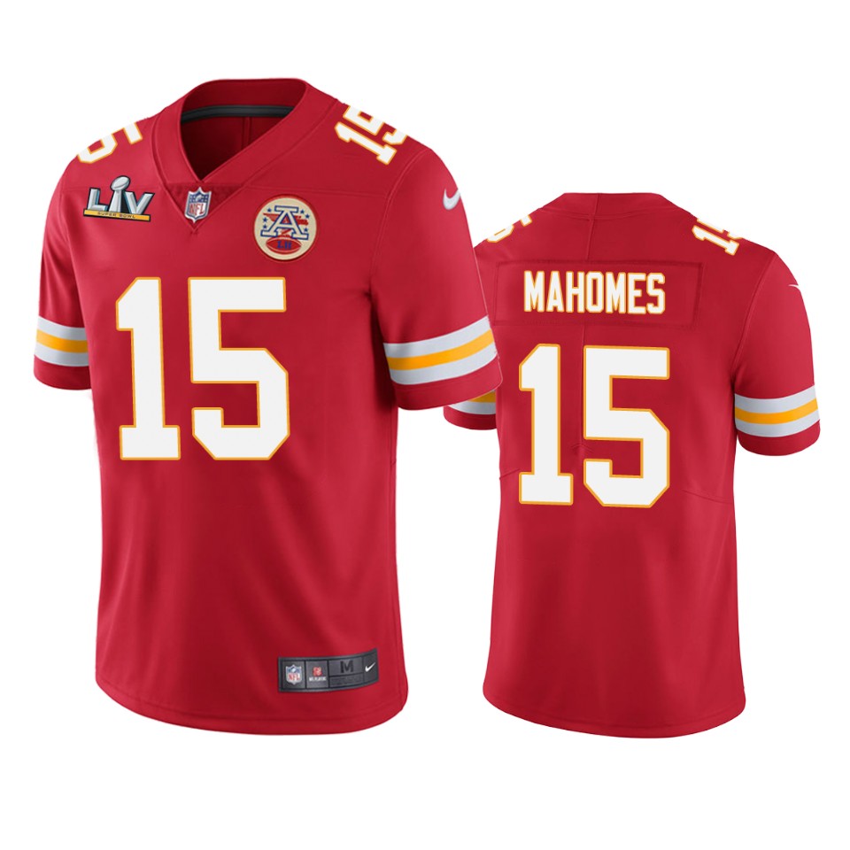 men's kansas city chiefs patrick mahomes red super bowl lv vapor limited jersey