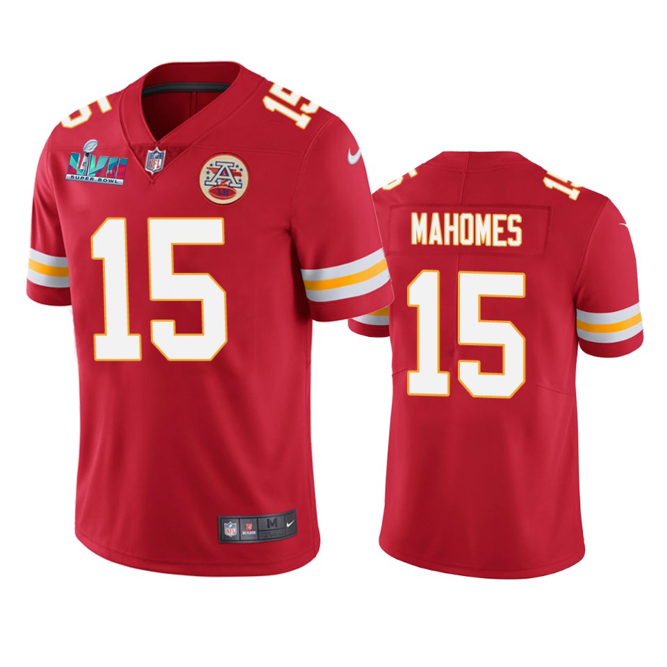 men's kansas city chiefs patrick mahomes red super bowl lvii vapor limited jersey