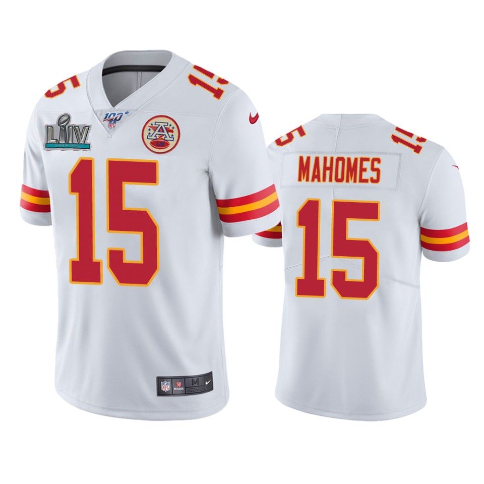 men's kansas city chiefs patrick mahomes white super bowl liv vapor limited jersey