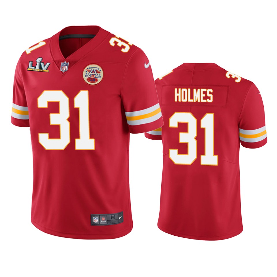 men's kansas city chiefs priest holmes red super bowl lv vapor limited jersey