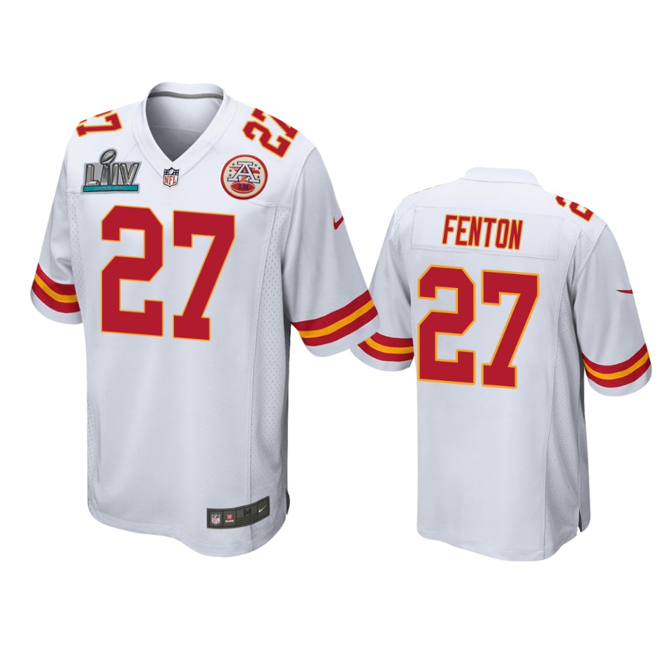 men's kansas city chiefs rashad fenton white super bowl liv game jersey