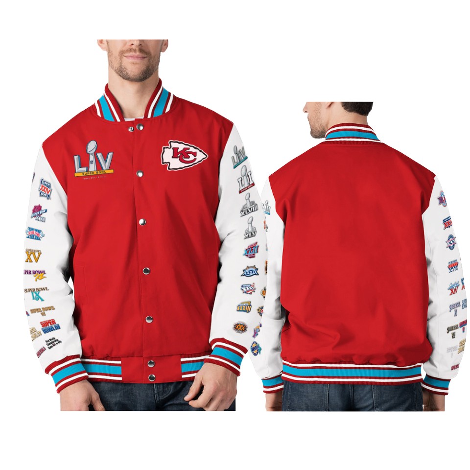 men's kansas city chiefs red super bowl lv jacket