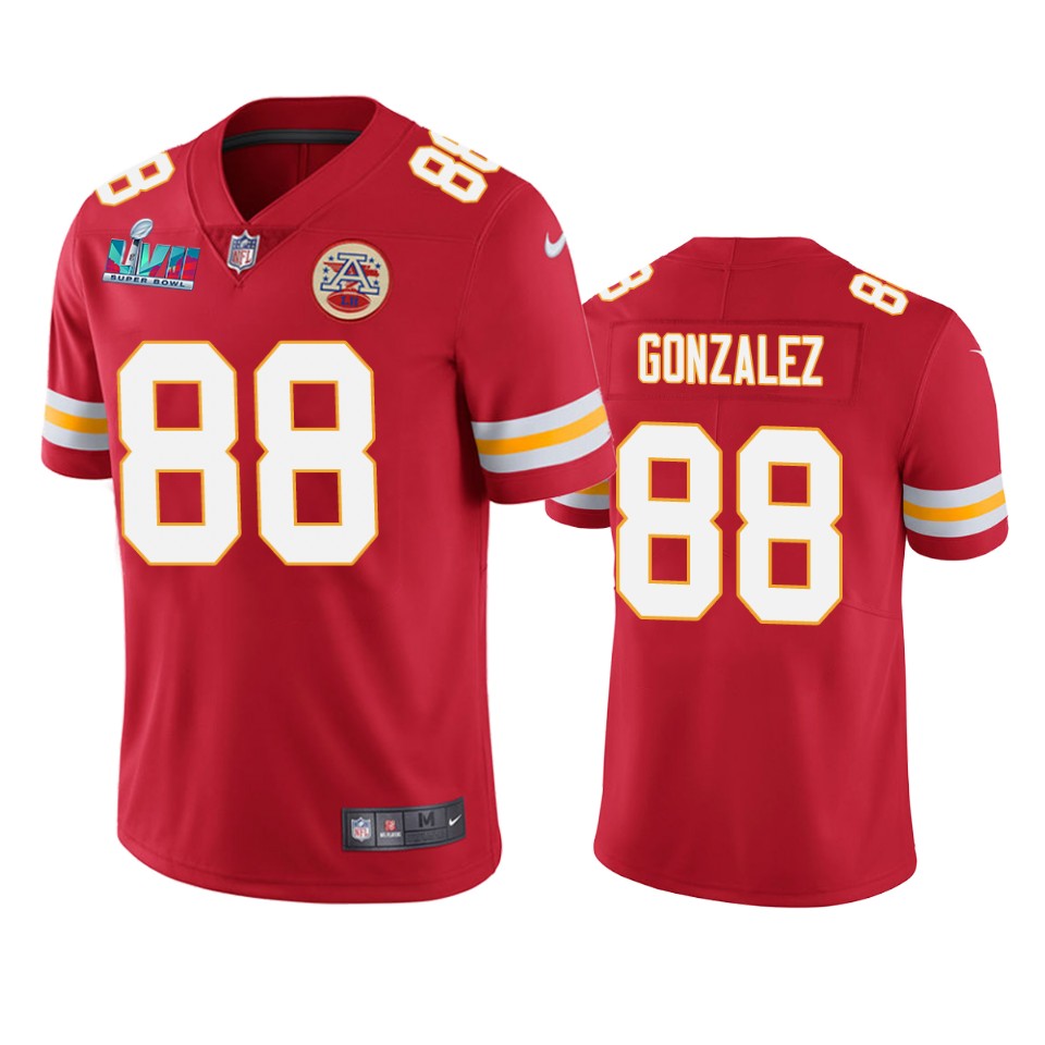 men's kansas city chiefs tony gonzalez red super bowl lvii vapor limited jersey