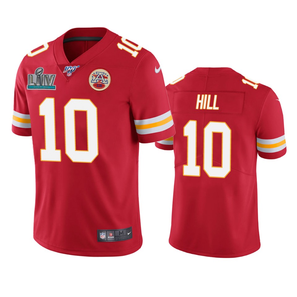 men's kansas city chiefs tyreek hill red super bowl liv vapor limited jersey
