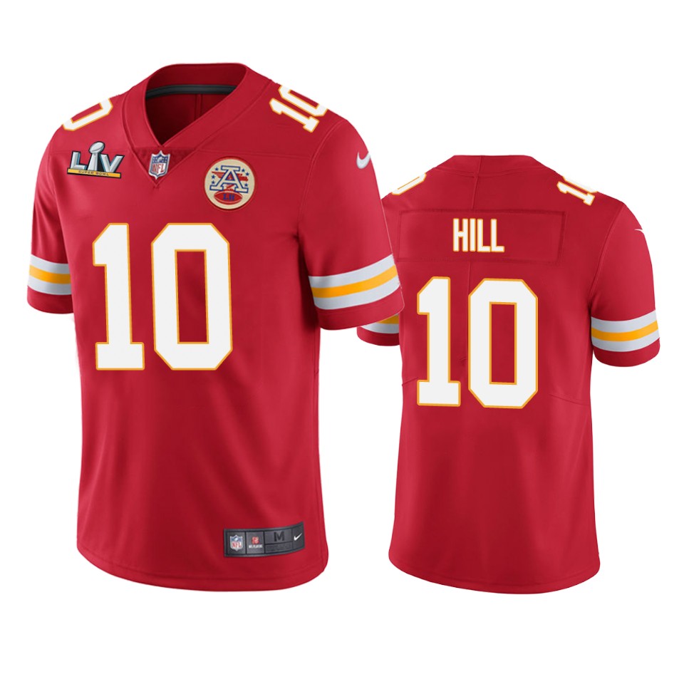 men's kansas city chiefs tyreek hill red super bowl lv vapor limited jersey