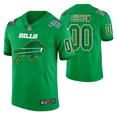 men's kelly green st. patrick's day bills custom jersey