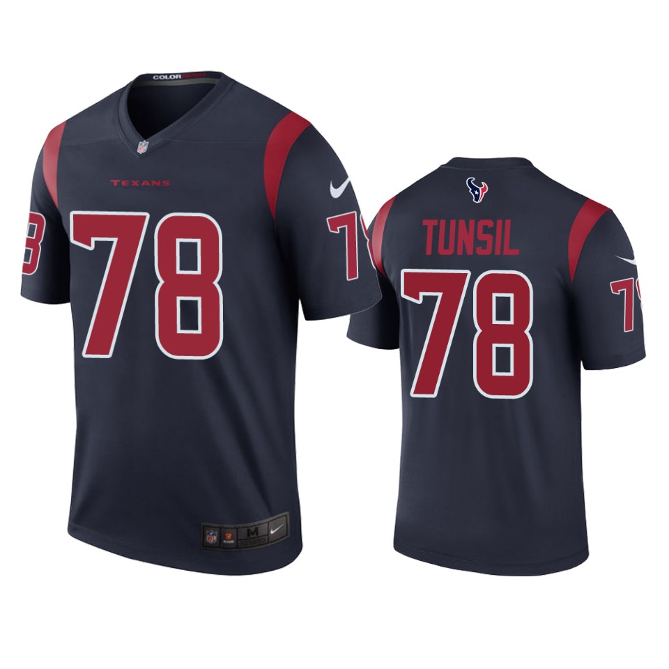 men's laremy tunsil texans navy color rush legend jersey