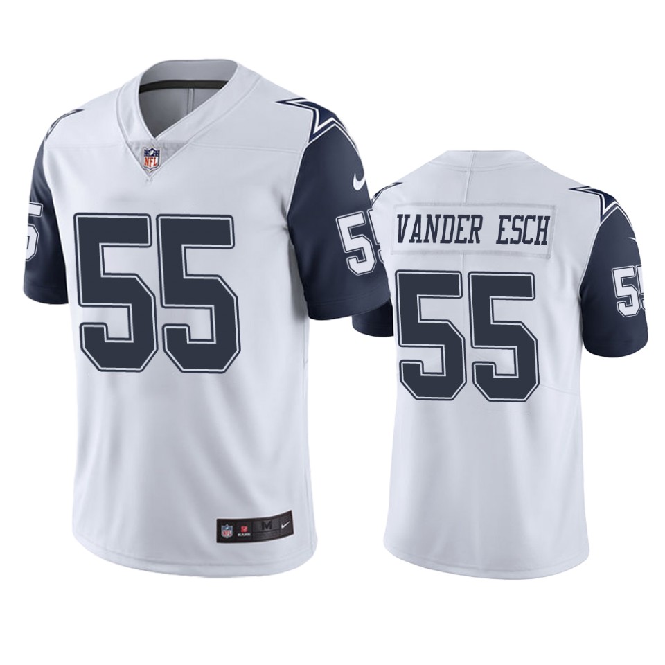 men's leighton vander esch cowboys white color rush limited jersey