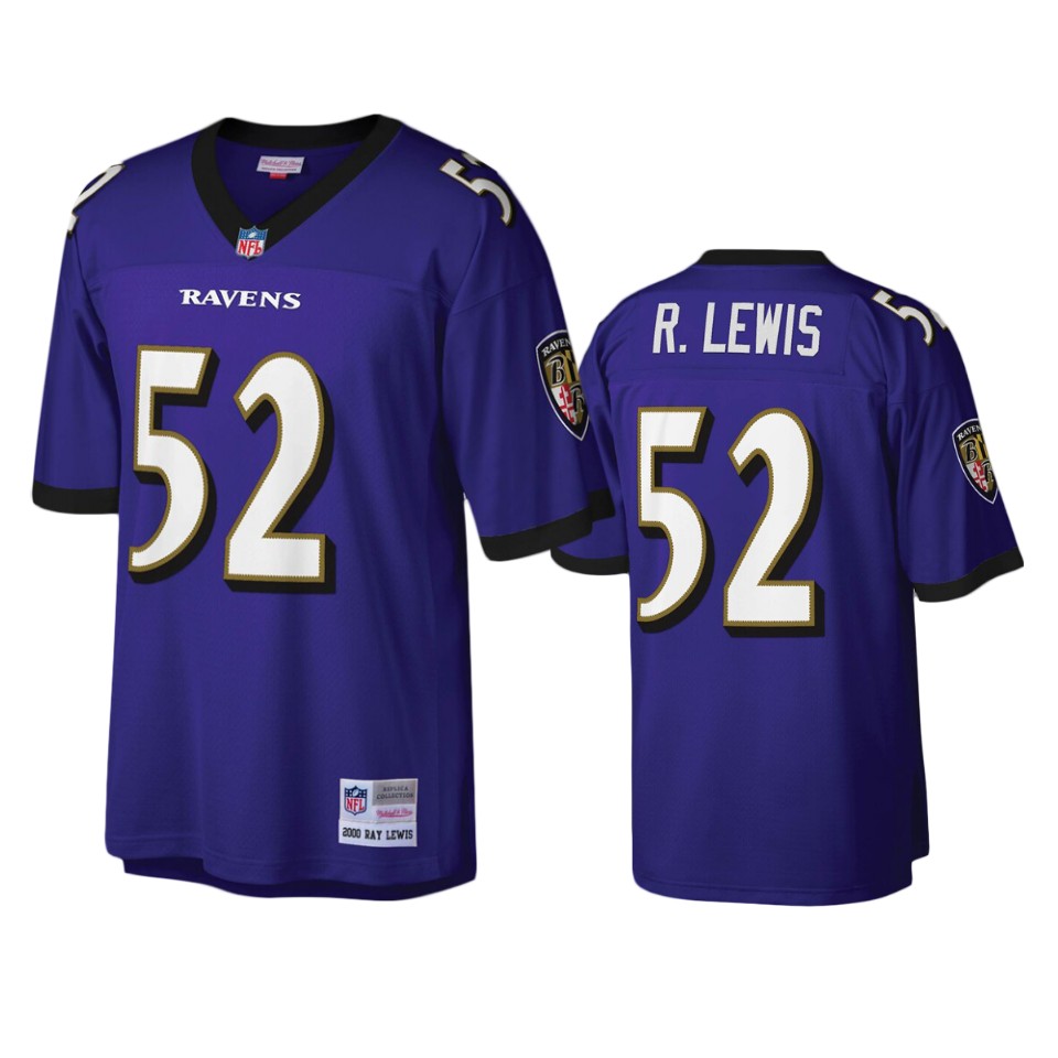 men's lewis ray lewis purple legacy replica jersey