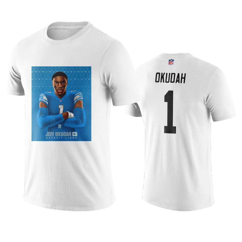 men's lions jeff okudah white player graphic t shirt