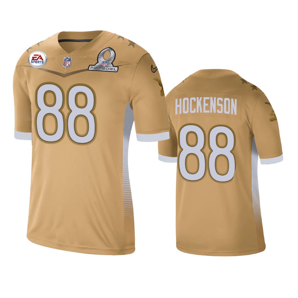 men's lions t.j. hockenson gold 2021 nfc pro bowl game jersey