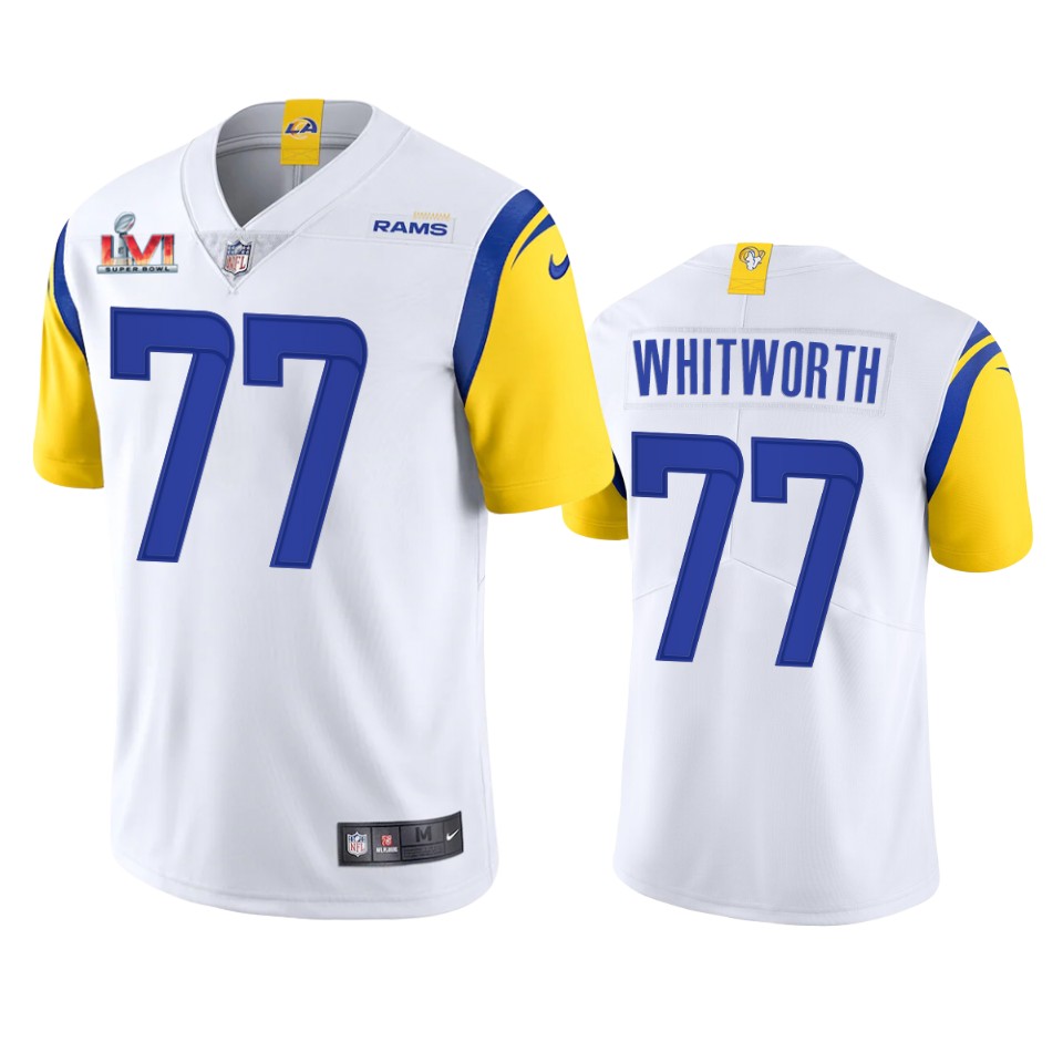 men's los angeles rams andrew whitworth white super bowl lvi limited jersey