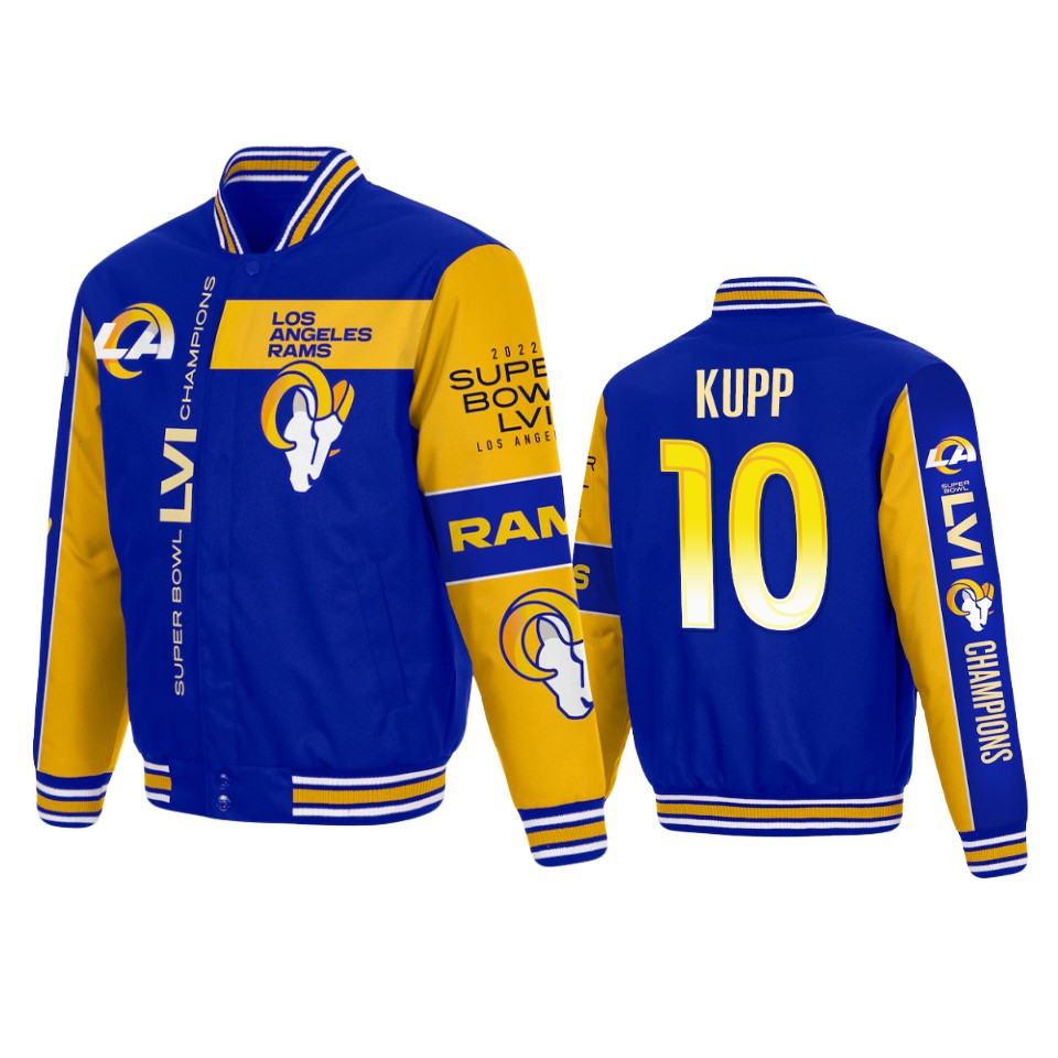 men's los angeles rams cooper kupp royal full snap jacket