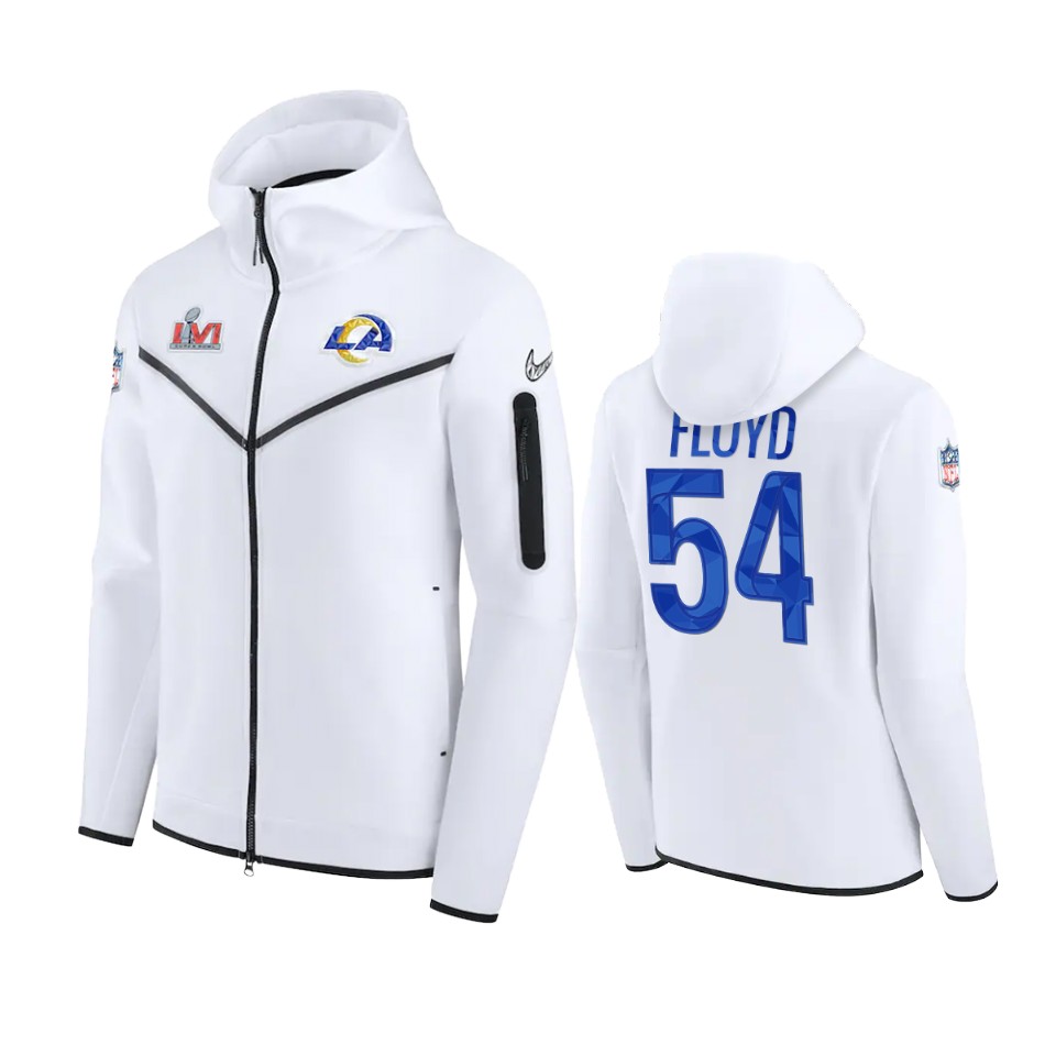 men's los angeles rams leonard floyd white diamond collection jacket