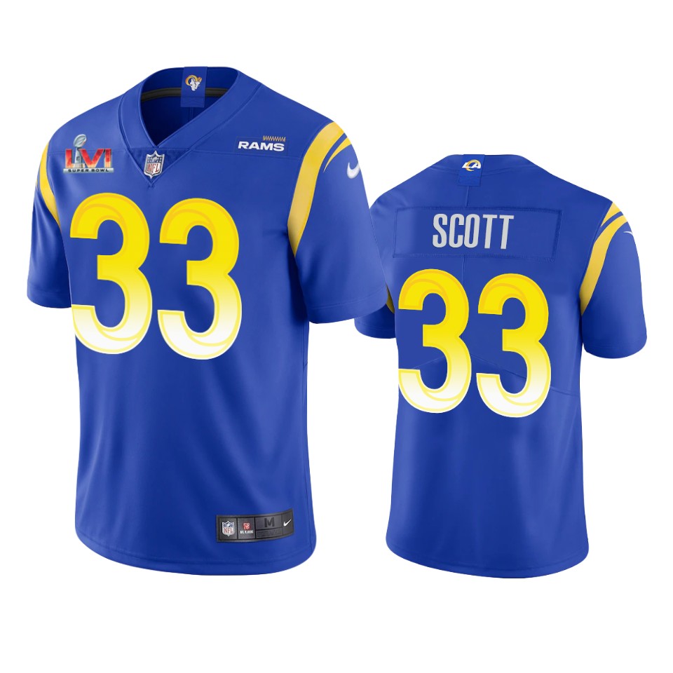 men's los angeles rams nick scott royal super bowl lvi limited jersey