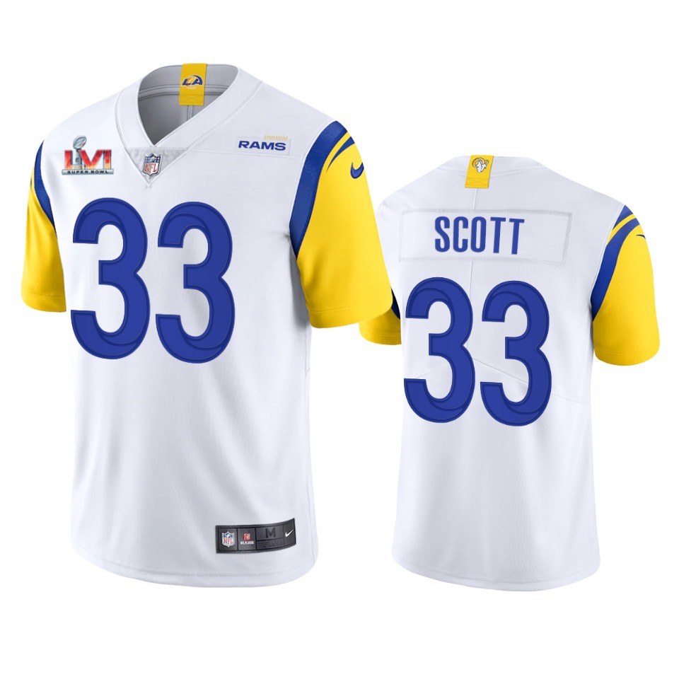 men's los angeles rams nick scott white super bowl lvi limited jersey