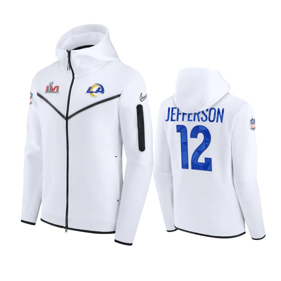 men's los angeles rams van jefferson white diamond collection jacket