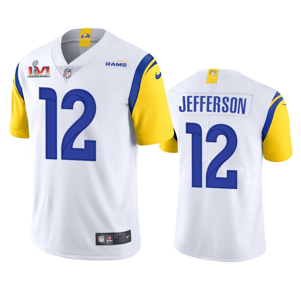 men's los angeles rams van jefferson white super bowl lvi limited jersey