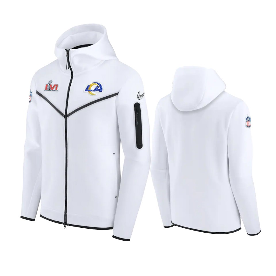 men's los angeles rams white diamond collection jacket