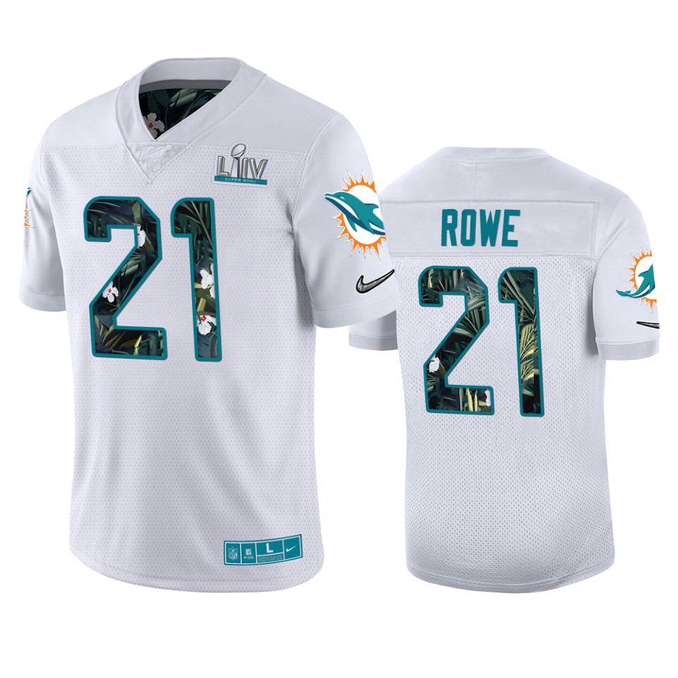 men's miami dolphins eric rowe white super bowl liv jersey