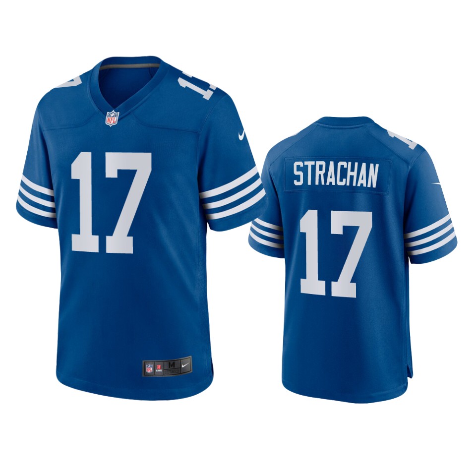 men's mike strachan colts royal alternate game jersey