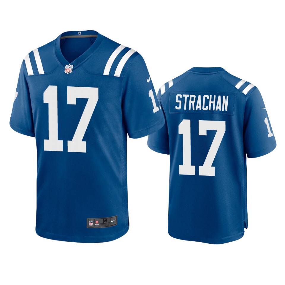 men's mike strachan colts royal game jersey
