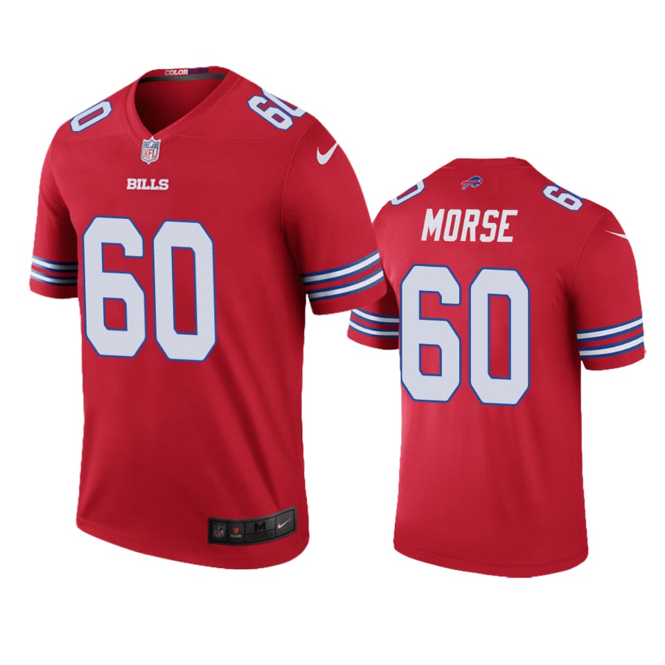 men's mitch morse bills red color rush legend jersey