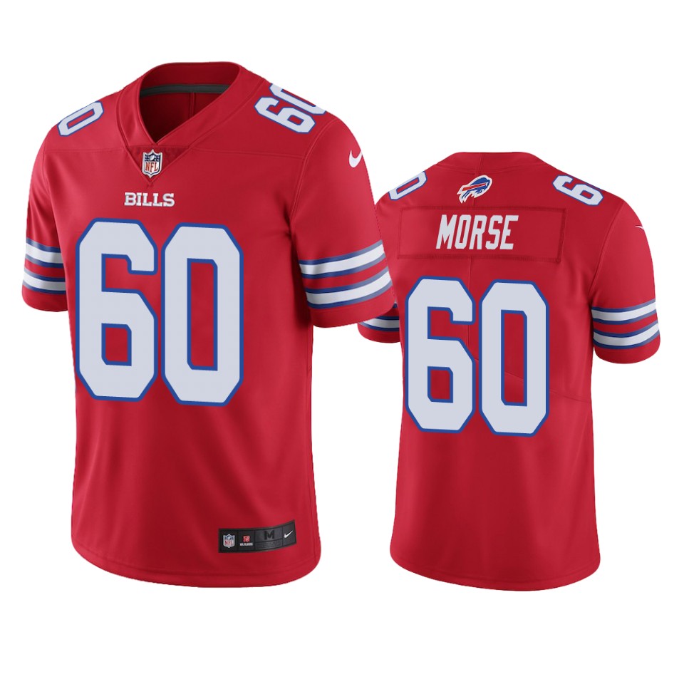 men's mitch morse bills red color rush limited jersey