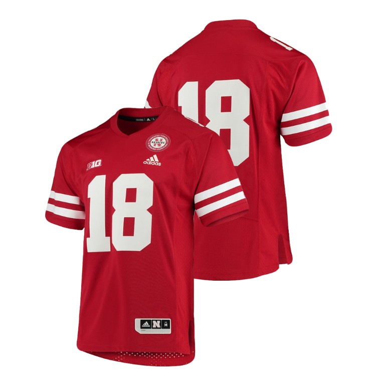 men's nebraska cornhuskers 18 scarlet college football premier jersey