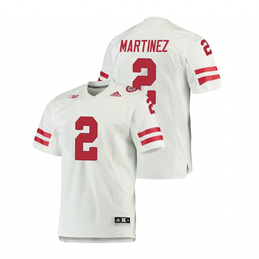 men's nebraska cornhuskers adrian martinez white premier football jersey